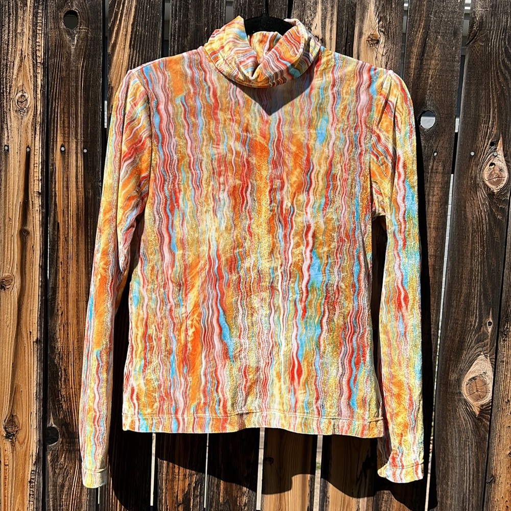 SKEA Shimmies Velvet Après-ski Turtleneck, Vintage, Retro